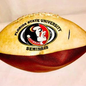 Vintage Florida State Seminoles Signed football FSU go noles #55